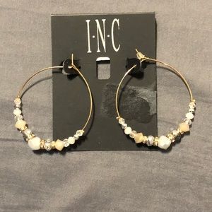 Inc hoop beaded earrings